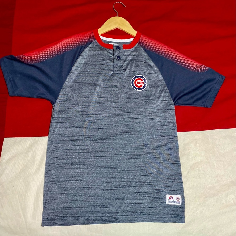 Chicago Cubs Men's 2 Button Dri-Fit Jersey Shirt